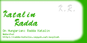 katalin radda business card